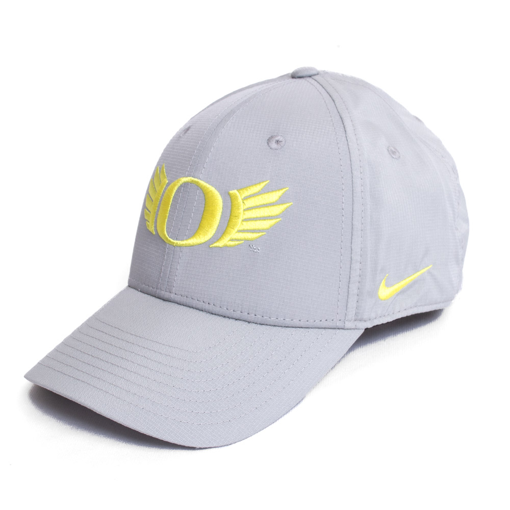 Classic Oregon O, Nike, Grey, Curved Bill, Performance/Dri-FIT, Accessories, Unisex, Structured, Basic, Adjustable, Hat, 808552